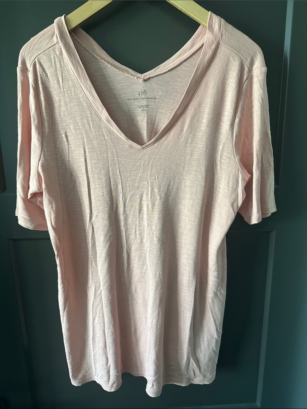 Pima double V elbow sleeve tunic